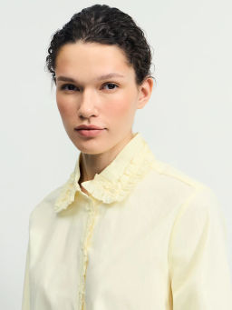 Рубашка прямого кроя с рюшами / Zarina  фото 7