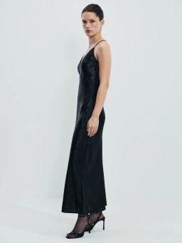 Платье миди из блестящей ткани / Zarina  фото 7