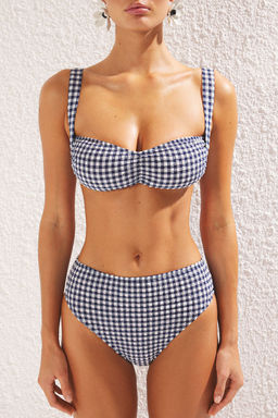 TRENDYOLMILLA Potikare Desenli Bralette Dokulu Regular Pretty Bikini Tak?m? TBESS25BT00036  фото 4