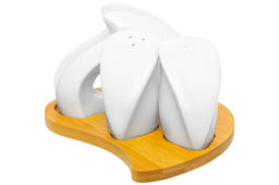 Набор для специй Elan Gallery Кристалл фарфор 3 предмета на подставке 19×14,5×10 см  фото 7