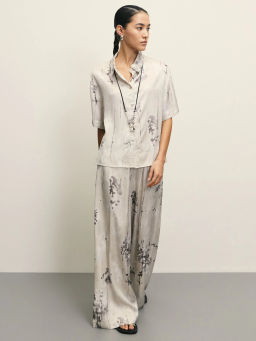 Блузка из вискозы с цветочным принтом / Zarina  фото 7