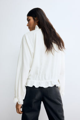 Blusa con ribetes de volante - H&m фото 5