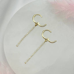 Серьги длинные из Лунного камня - Радуга самоцветов фото 3