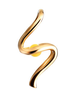 Оригинальная позолоченная подвеска с медовым янтарём Лея