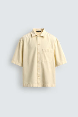 SOBRECAMISA ESTRUCTURA BORDADO / Amarillo - Zara фото 8