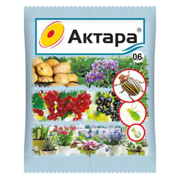 Актара (0,6г) суперср-во от колорадского жука, тли, трипсов, белокрылки ...