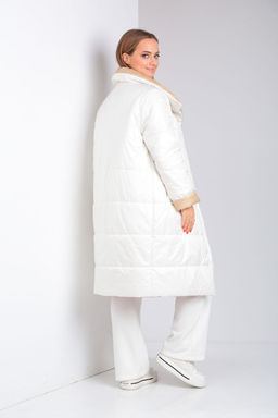 Пальто Diamant 1901 бело-бежевый фото 4