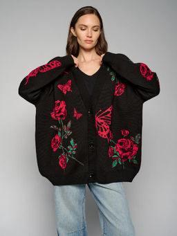 Кардиган женский 12521-54019 black/red - Eleganzza фото 2
