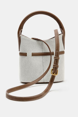 MINI SACA CANVAS HEBILLA / Beige claro - Zara фото 3