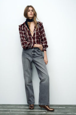 JEANS Z1975 STRAIGHT HIGH WAIST LONG LENGTH - Zara фото 9