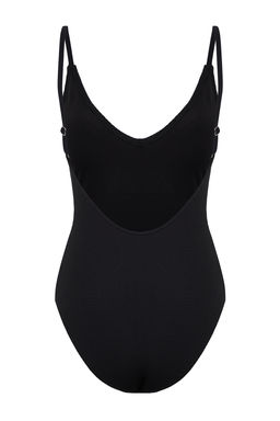 TRENDYOLMILLA Siyah V Yaka Dokulu Regular Mayo TBESS24MA00118 фото 8