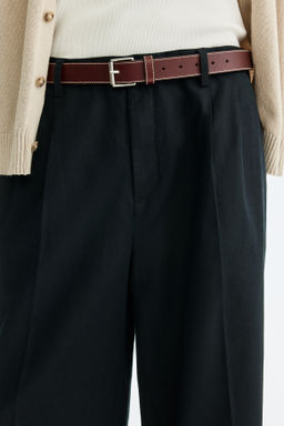 Pantal?n en mezcla de lino Loose Fit - H&m фото 7