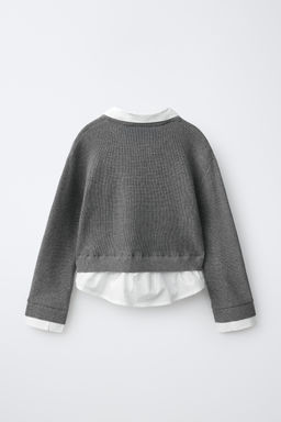 JERSEY PUNTO CUELLO DESMONTABLE / Gris - Zara фото 4