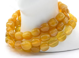 Браслет из агата тонированного прямоугольник 7*10мм цв.желтый