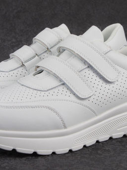 03-YH516-1 WHITE Кроссовки женские (натуральная кожа)