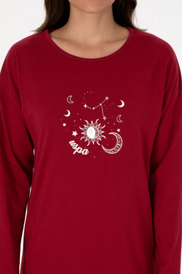 Kad_n Bordo Pijama Tak_m_ Sepette S_rpriz _ndirim - U.s. polo assn фото 6
