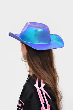 Карнавальная шляпа "Диско" фиолетовый перломутр р-р 56-58