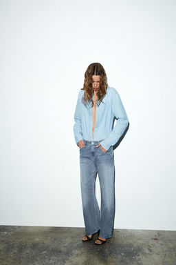TRF CROPPED JEANS WITH DISPLACED SEAMS LOW-RISE