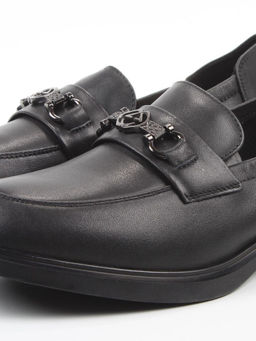 03-DEB104-1 BLACK Лоферы женские (натуральная кожа)