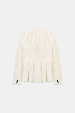 BLAZER RAYAS PEPLUM / Crudo / Marr?n - Zara фото 10