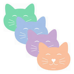 Цена за 4 шт. Доска для лепки пластиковая ErichKrause Matt Pastel Bloom, кошка, ассорти (в пакете по 4 шт.)