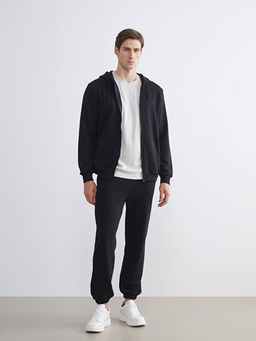 Kap??onlu Uzun Kollu Erkek Fermuarl? Sweatshirt