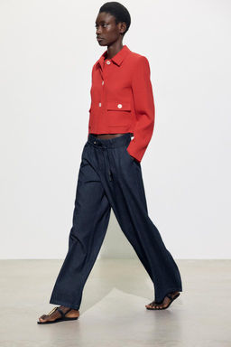DARTED WIDE-LEG TROUSERS - Zara фото 3