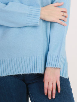 Свитер лазурного цвета женский теплый - Almond фото 3