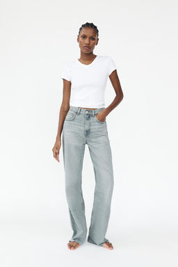 TRF WIDE-LEG HIGH-WAIST FULL LENGTH JEANS