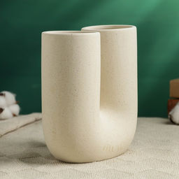 Ваза «Кьелл», 17×16 см, керамика, бежевая