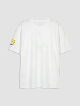 Bisiklet Yaka Miffy Bask?l? K?z ?ocuk Ti??rt
