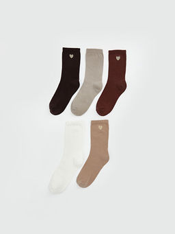 Kalp Nak??l? Kad?n Soket ?orap 5li