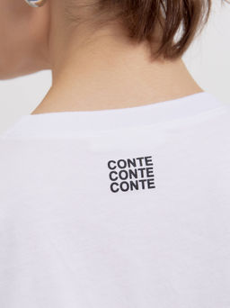 CONTE LD 2715 Укороченная футболка из хлопка с рисунком white-cool cat - Conte elegant фото 5