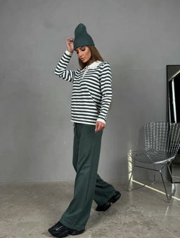 K13195 Костюм тройка: джемпер, брюки, шапка ТМ_ЗЕЛЕНЫЙ