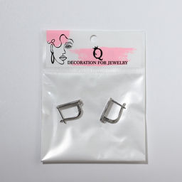 Швензы для сережек родированные «Палочка» широкая, цвет серебро