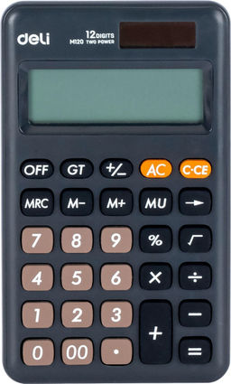 Калькулятор DELI EM120BLACK 12 разр. карманный черн.