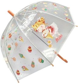 Зонт детский Лакомка прозрачный, 45 см, механический