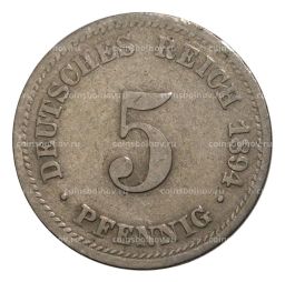 5 пфеннигов 1894 года D Германия