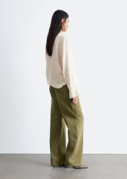 Blusa con cuello alzado doblado - H&m фото 4
