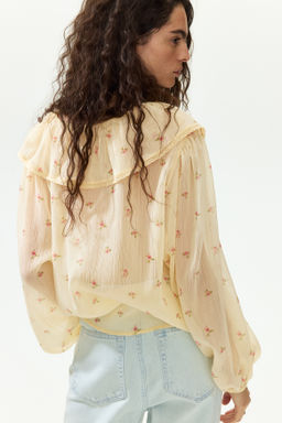 Blusa de gasa con efecto arrugado - H&m фото 6