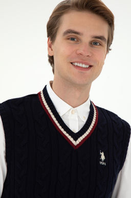 Мужской темно-синий свитер Неожиданная скидка в корзине - U.s. polo assn фото 2