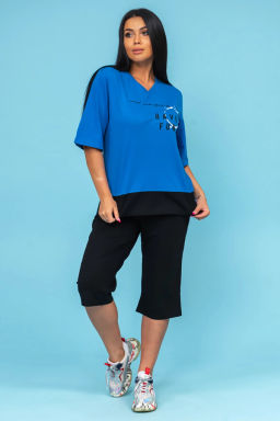 Костюм женский, цвет черный синий