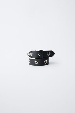 LEATHER-EFFECT EYELET BELT
