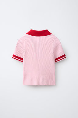 POLO RIB CREMALLERA CONTRASTE / Rojo - Zara фото 2