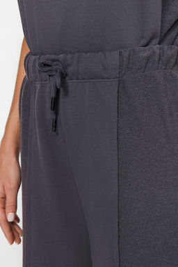 Antrasit Yuksek Bel Kal?n Orme Esofman Alt? Pantolon TWOAW24EA00015 - Trendyolmilla фото 6