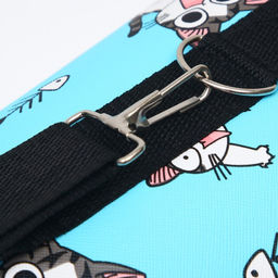 Сумка-переноска каркасная Играющие котики, размер L, 53 х 21 х 29 см, голубая - Пижон фото 6