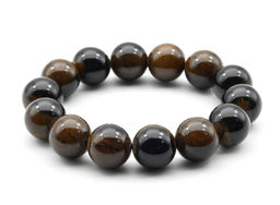 Браслет из полимера шарик 16мм цв.кофейный