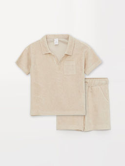 Polo Yaka Basic Erkek Bebek Ti??rt ve ?ort 2li