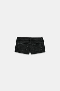 SHORTS MINI DENIM TRF TIRO BAJO / Carb?n - Zara фото 9