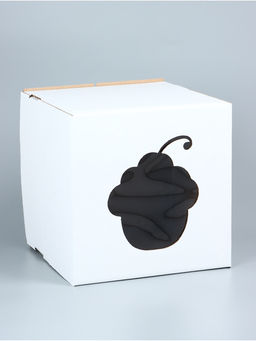 Цена за 5 шт. Коробка под торт с окном, «Пироженка», белая, 30×30×30 см